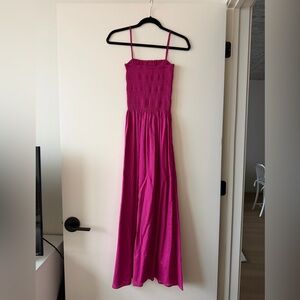 Faithfull the Brand Fuchsia Pink Maxi Dress